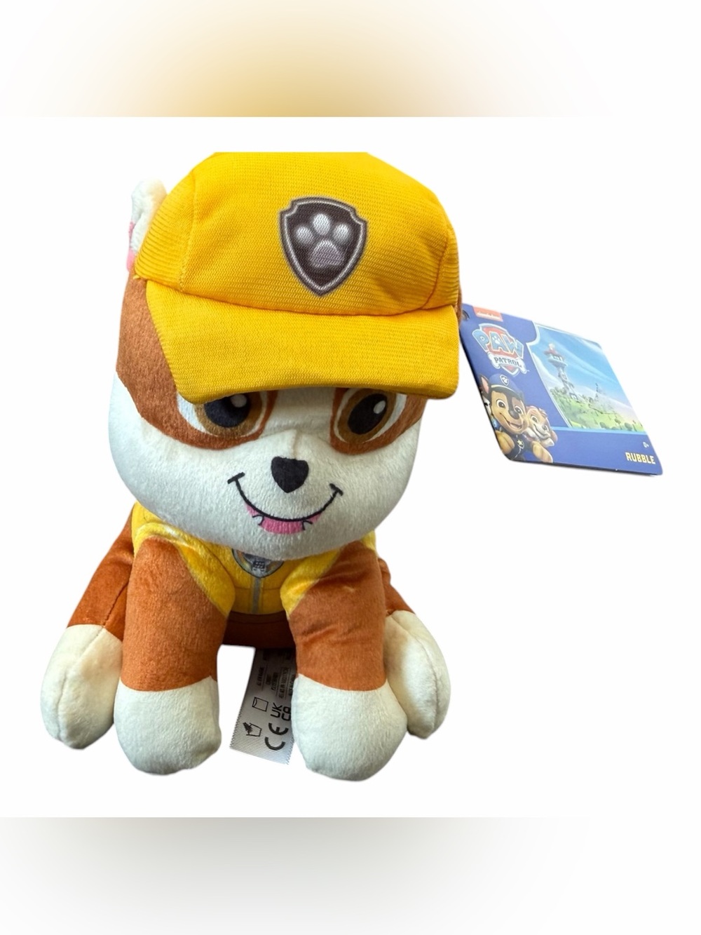 Nickelodeon PAW Patrol Rubble Plush Dog, Small 6-in, With Tags